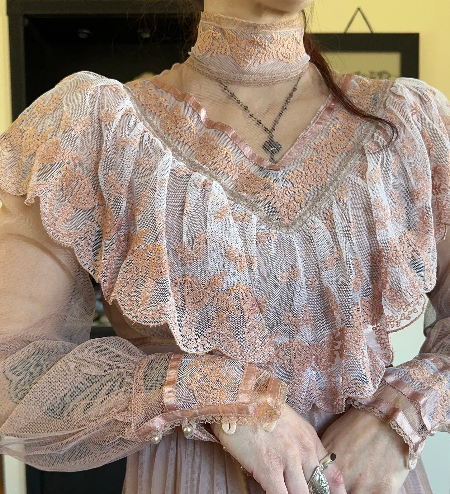 Mauve Gunne Sax Edwardian Dress