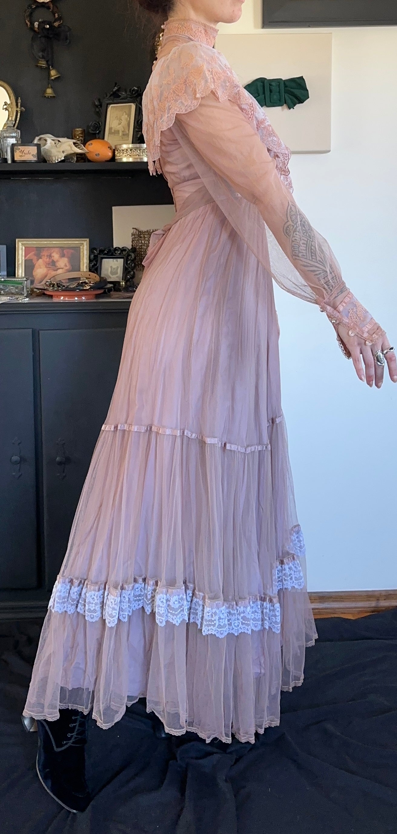 Mauve Gunne Sax Edwardian Dress