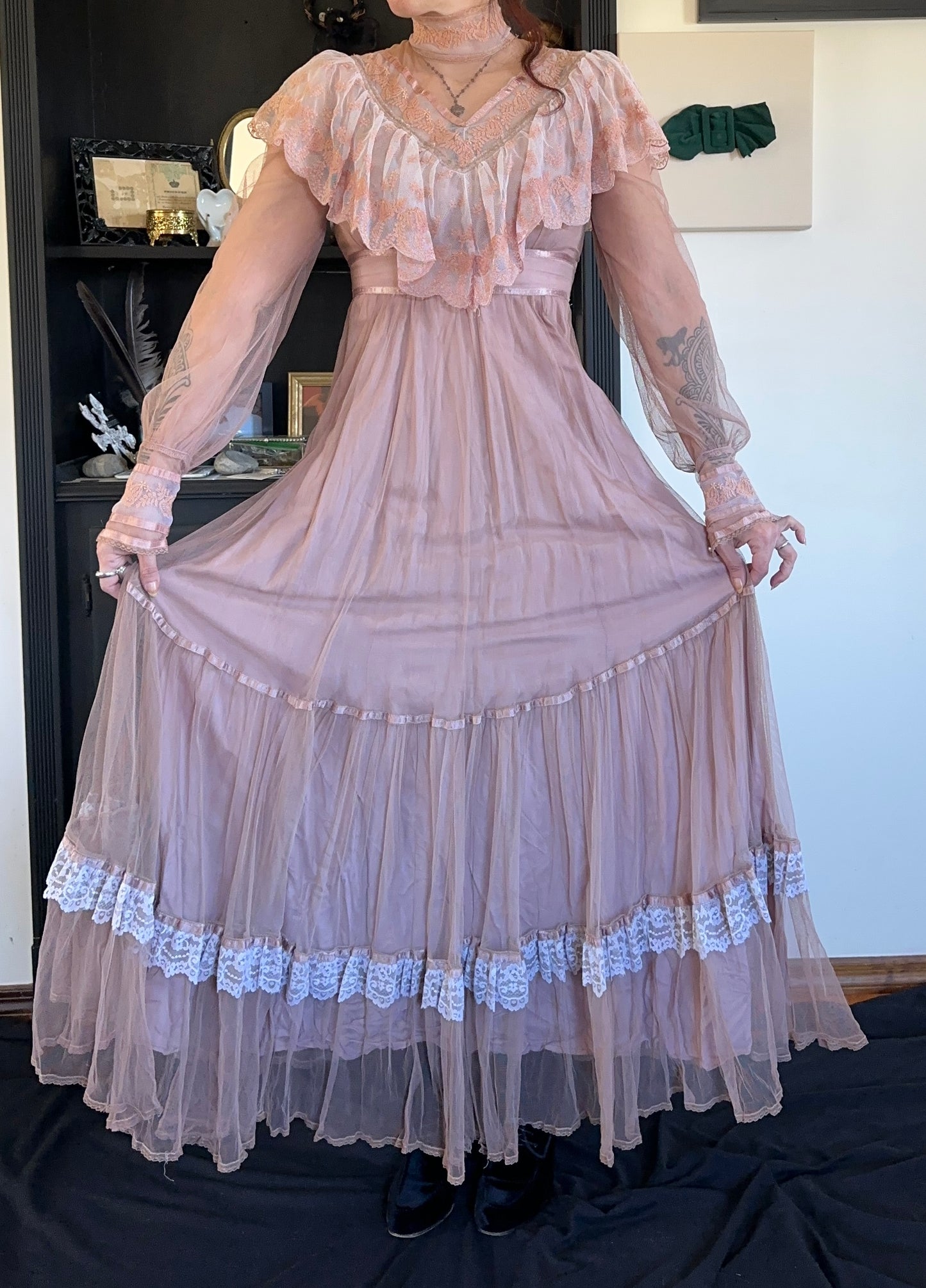 Mauve Gunne Sax Edwardian Dress