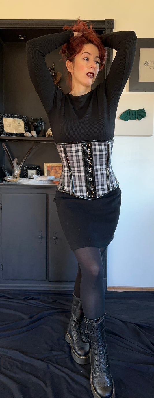 Tartan Under Bust Corset SZ 6-10