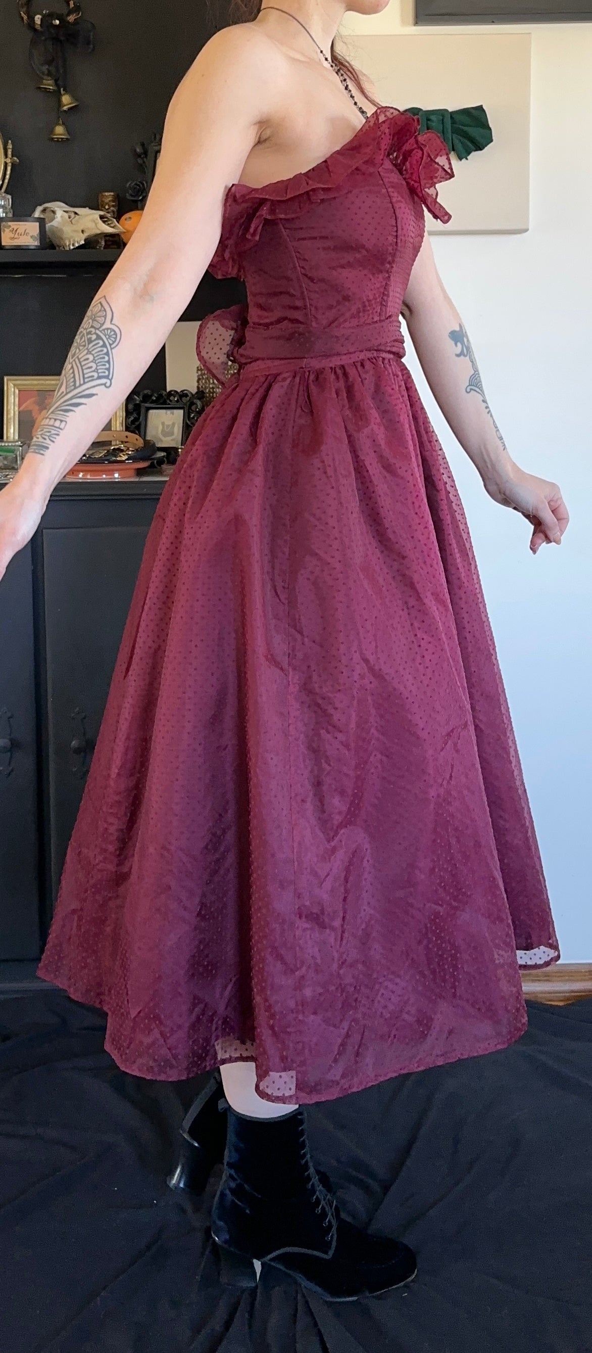 Vintage 80s Gunne Sax Strapless Dress SZ 6