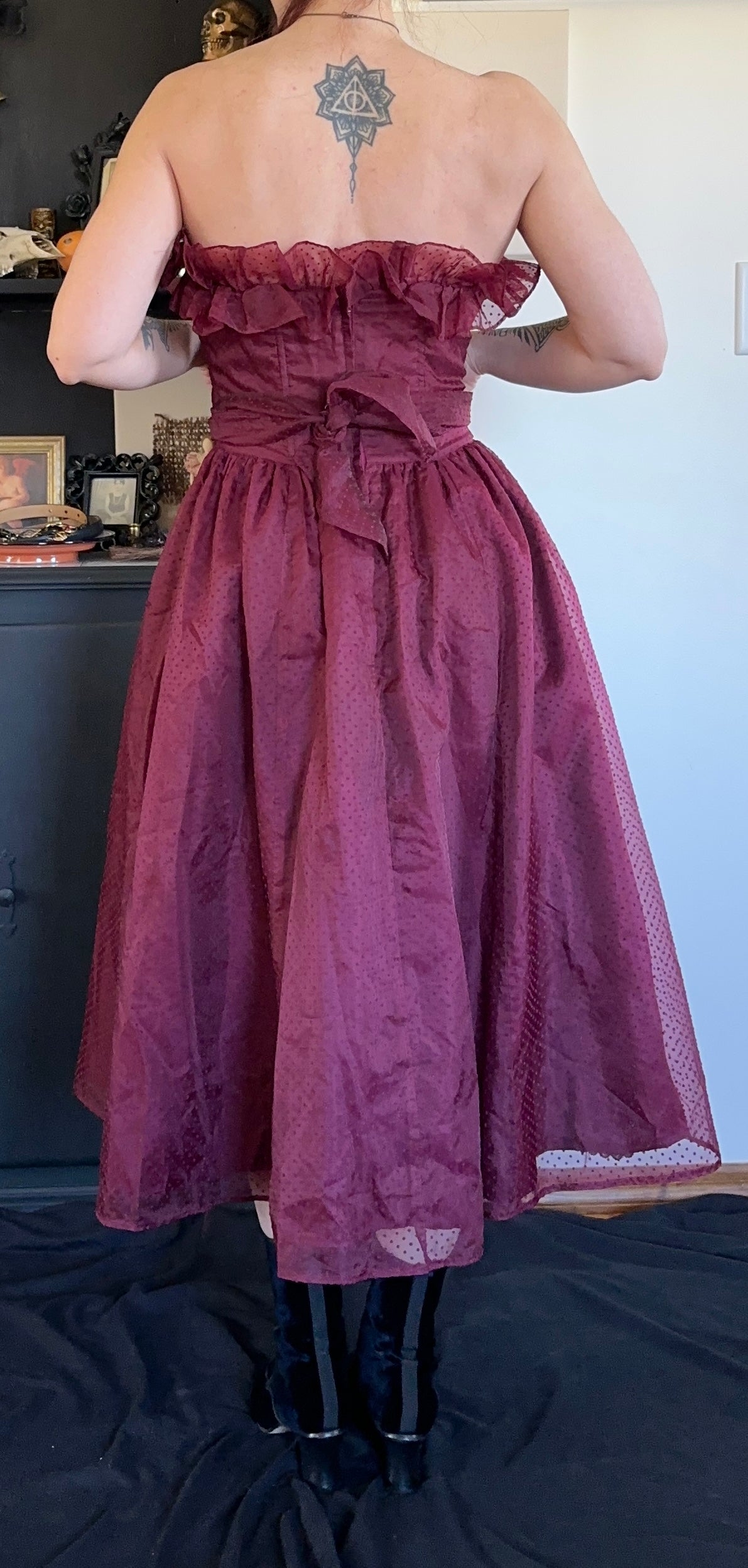 Vintage 80s Gunne Sax Strapless Dress SZ 6