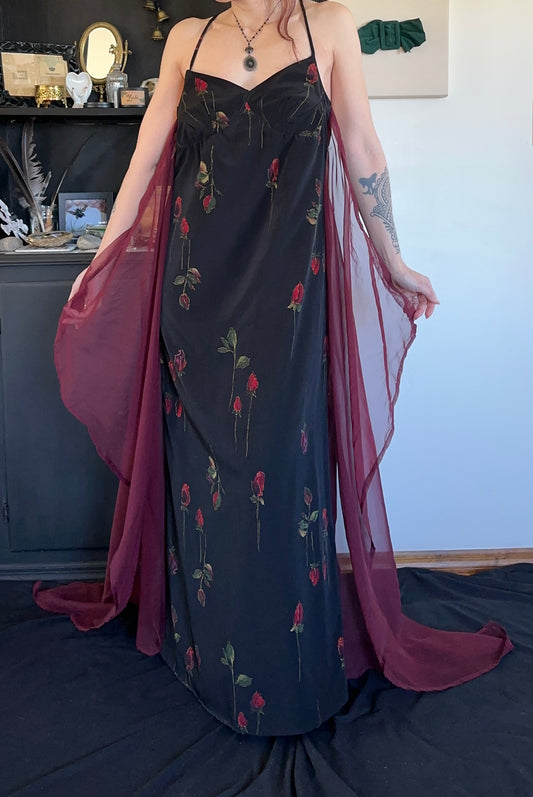 Backless Floral Gown M/L