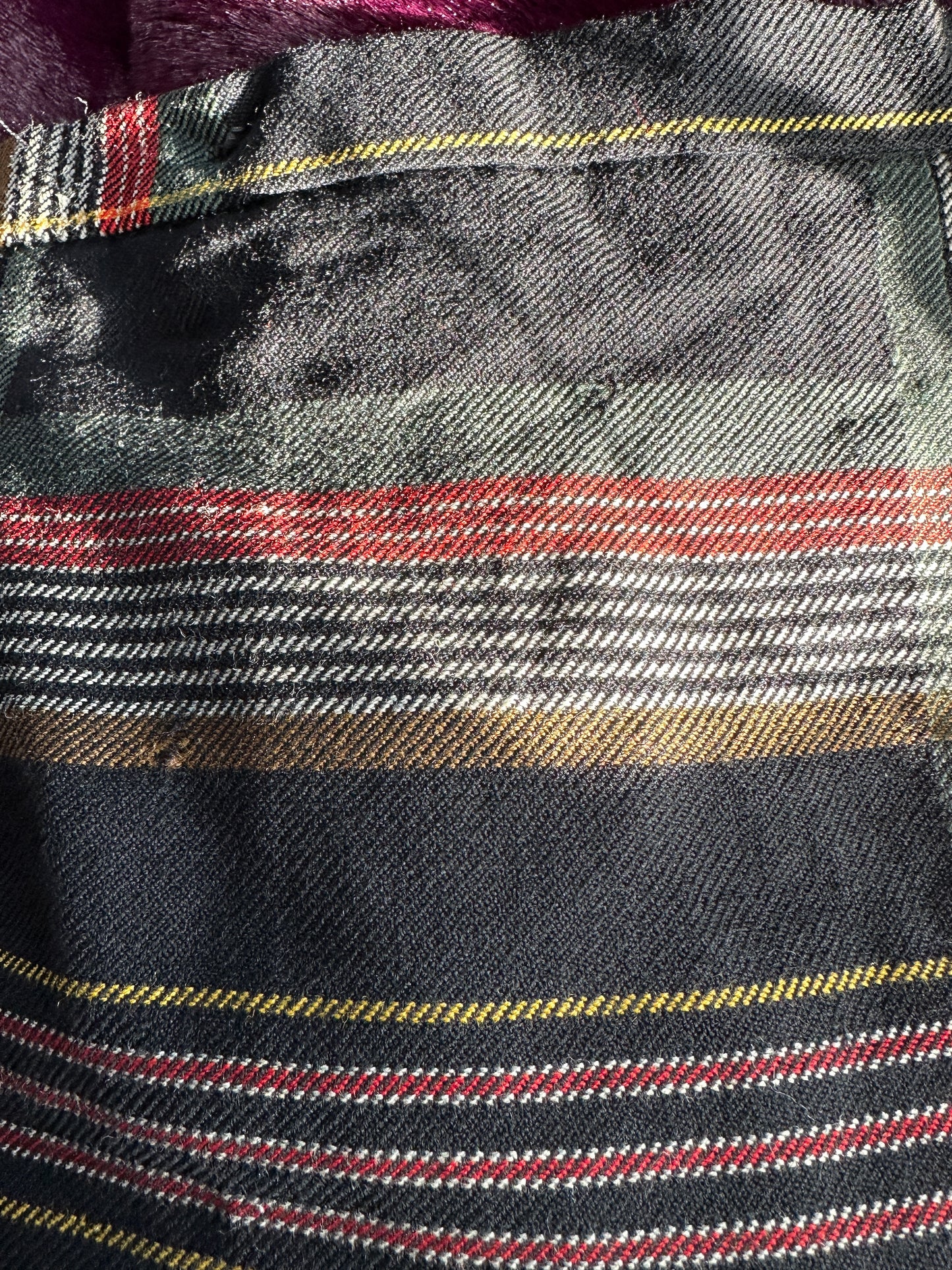 St. Laurent Wool Tartan Skirt SZ 14
