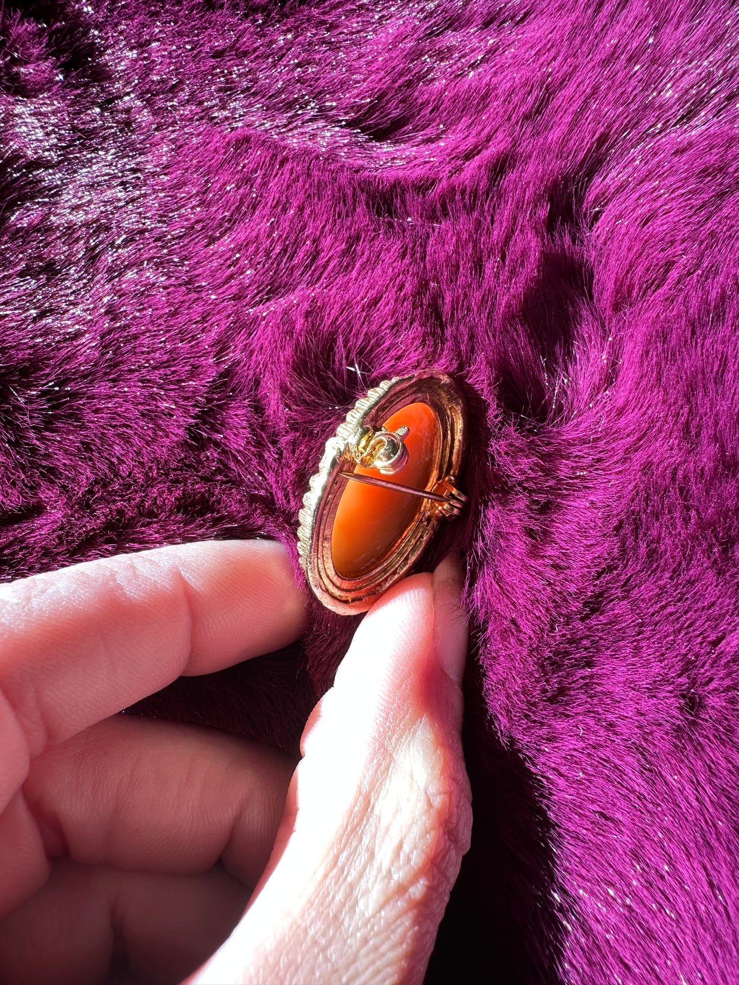 Victorian Revival Cameo Pin