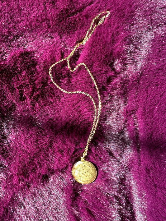 Etched Gold Locket