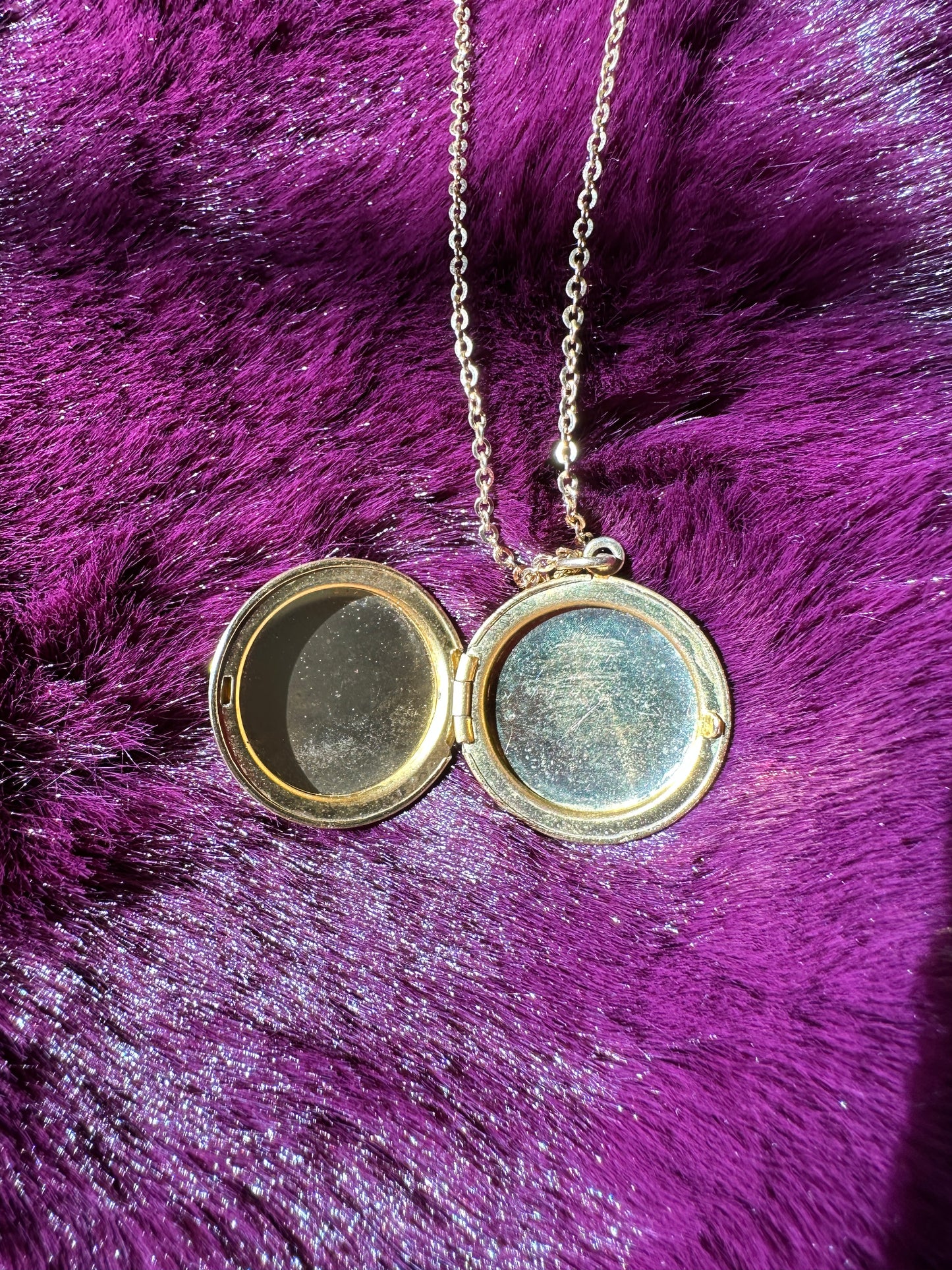 Etched Gold Locket