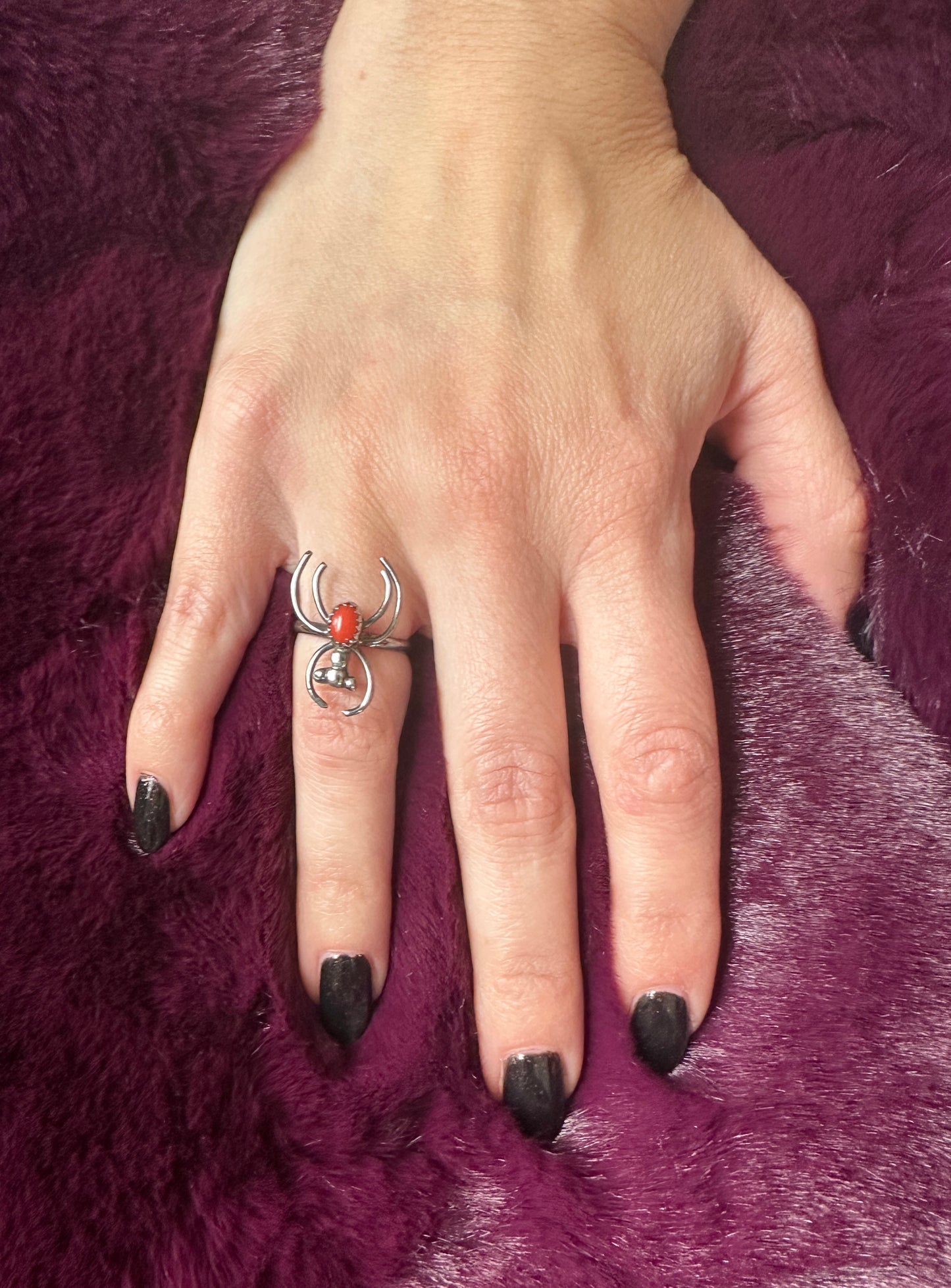 Vintage Silver Spider Ring SZ 5