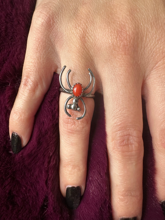 Vintage Silver Spider Ring SZ 5