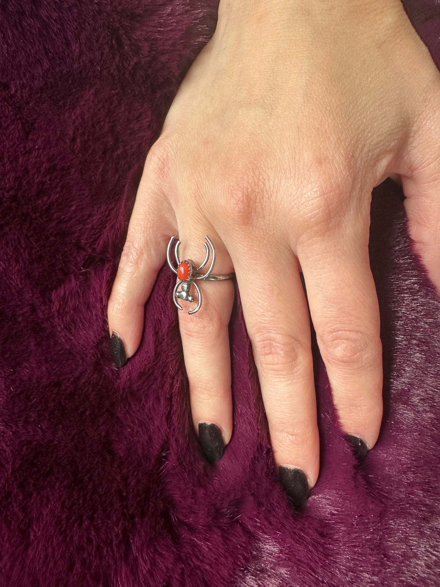 Vintage Silver Spider Ring SZ 5