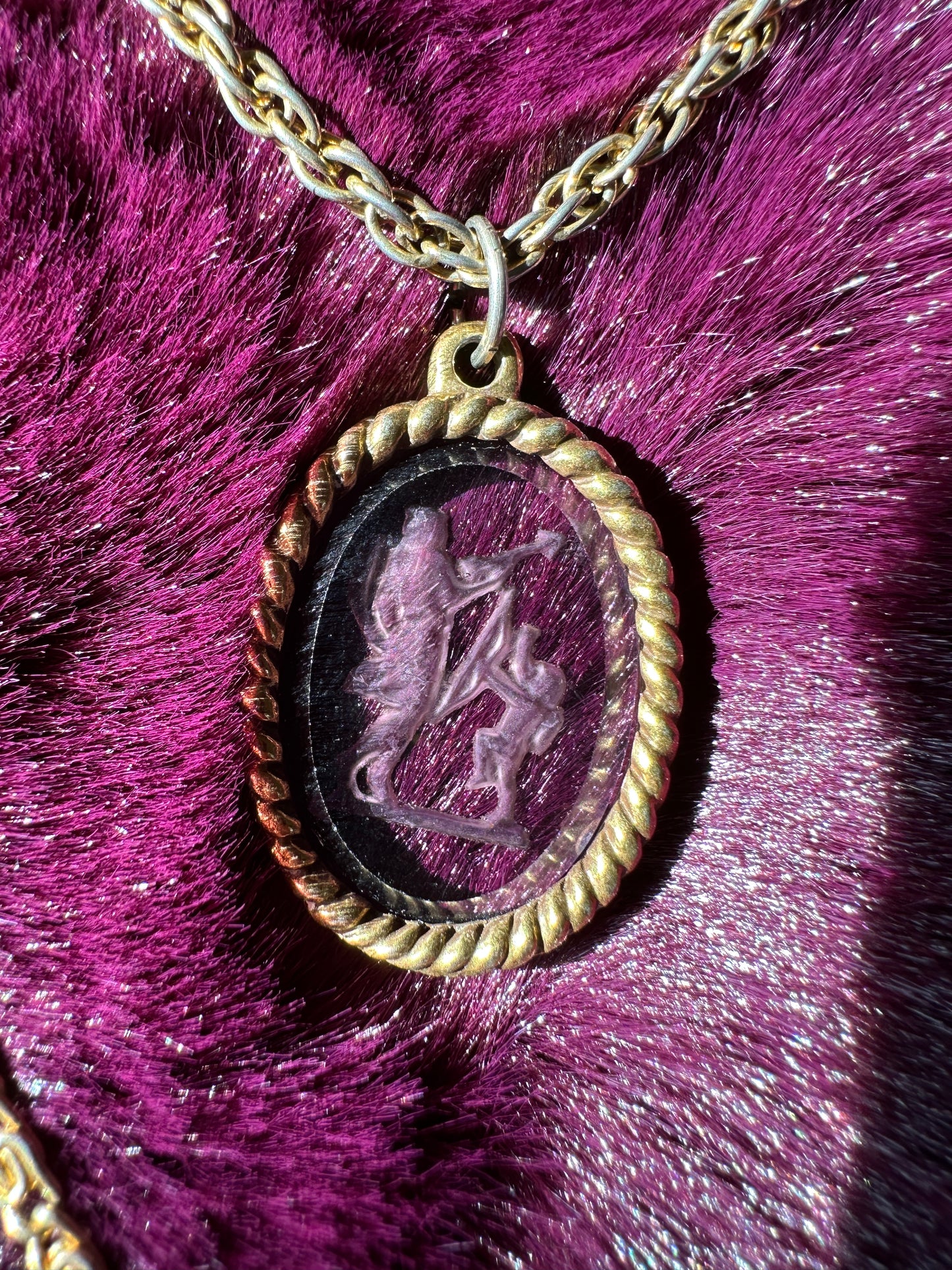 Vintage Intaglio Multi-Strand Necklace