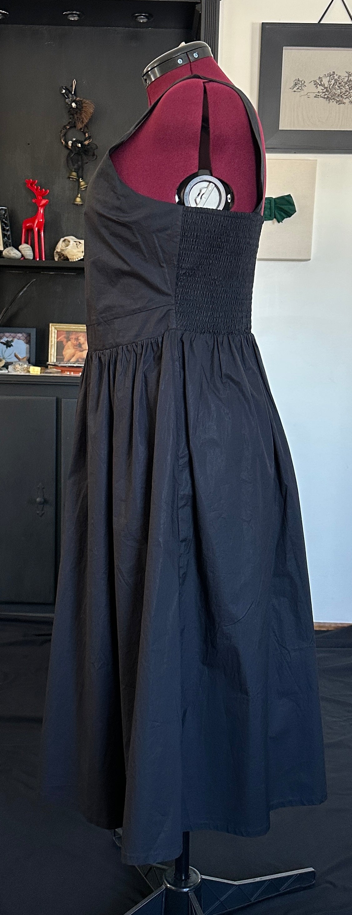 Black Cotton Sleeveless Dress XL - 1X