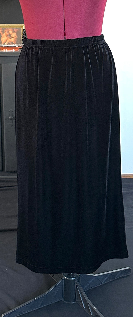 Goth Velvet Maxi Skirt L