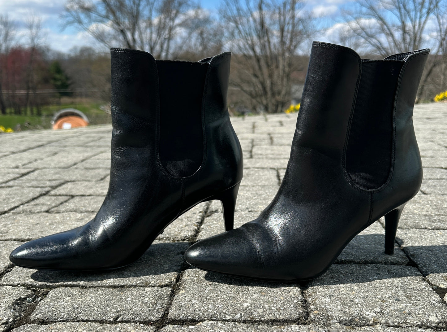 Ralph Lauren Leather Pashia Booties SZ 8.5