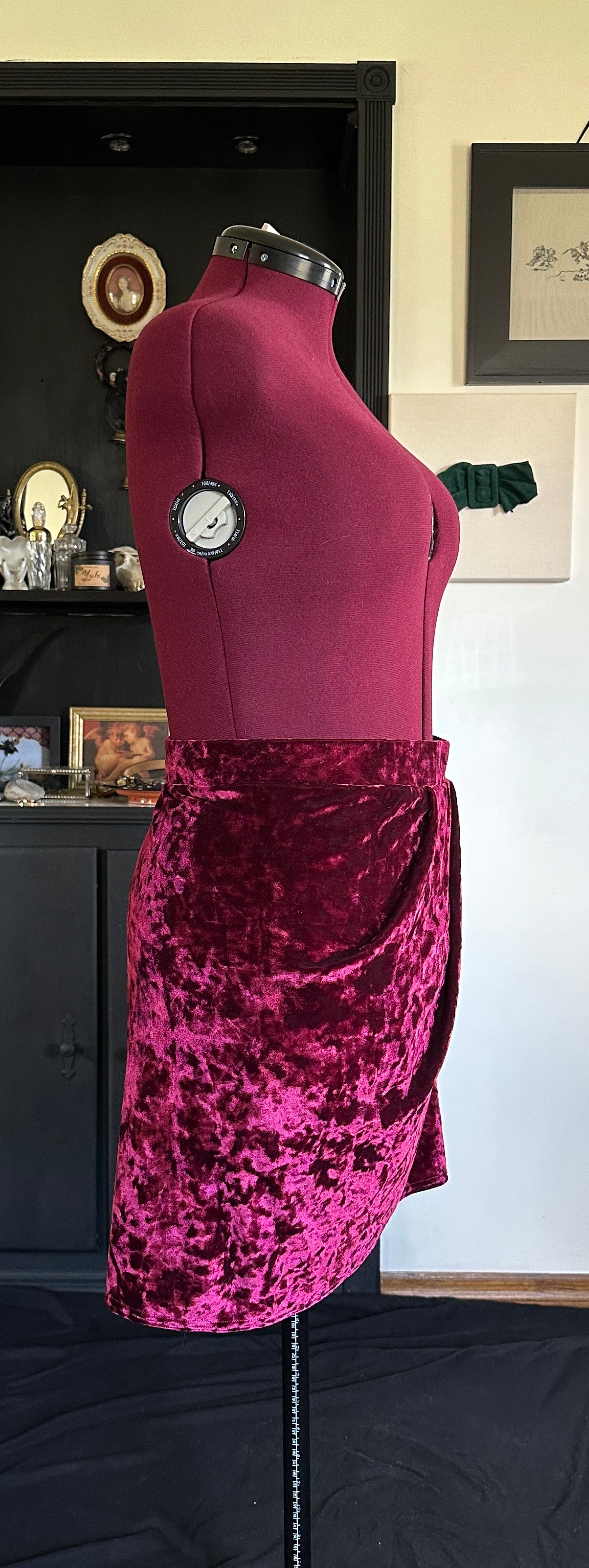 Asos Stretch Velvet Wrap Skirt SZ 16