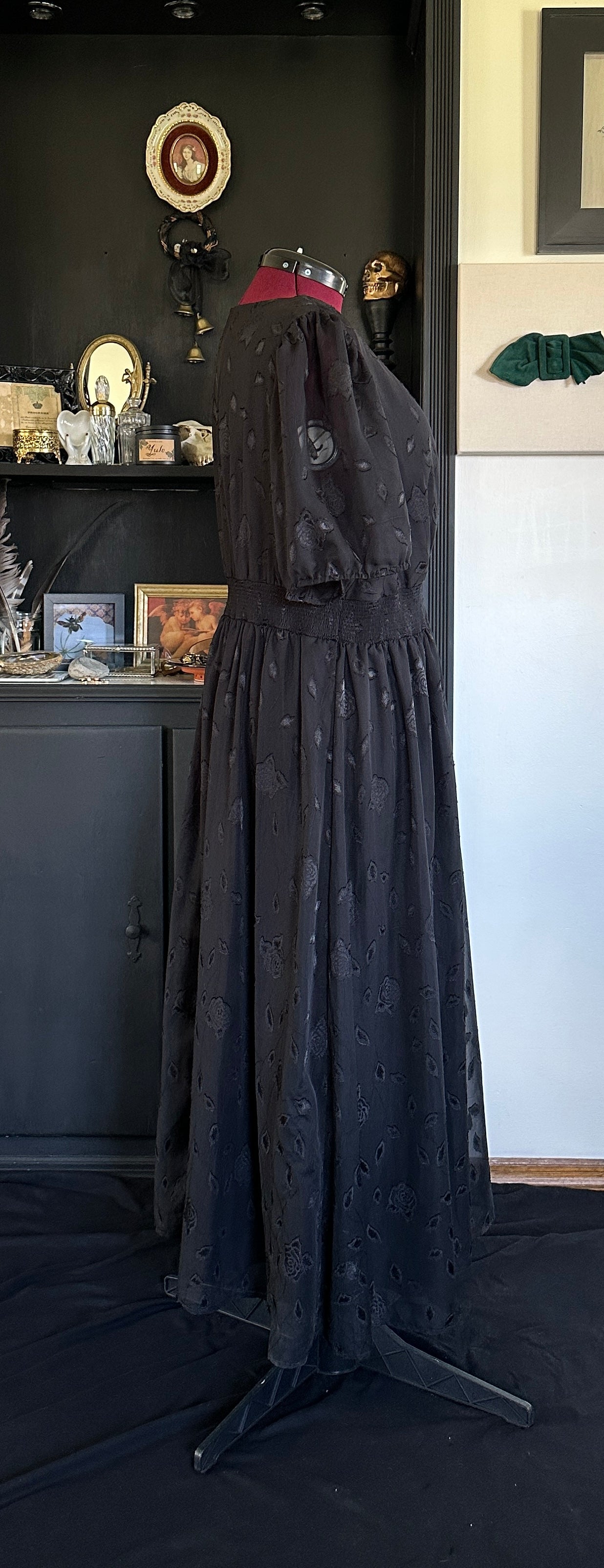 Witchy Sheer Sleeve Dress SZ 18
