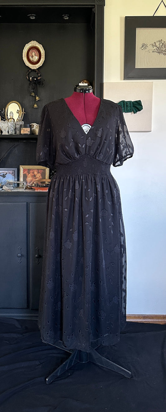 Witchy Sheer Sleeve Dress SZ 18