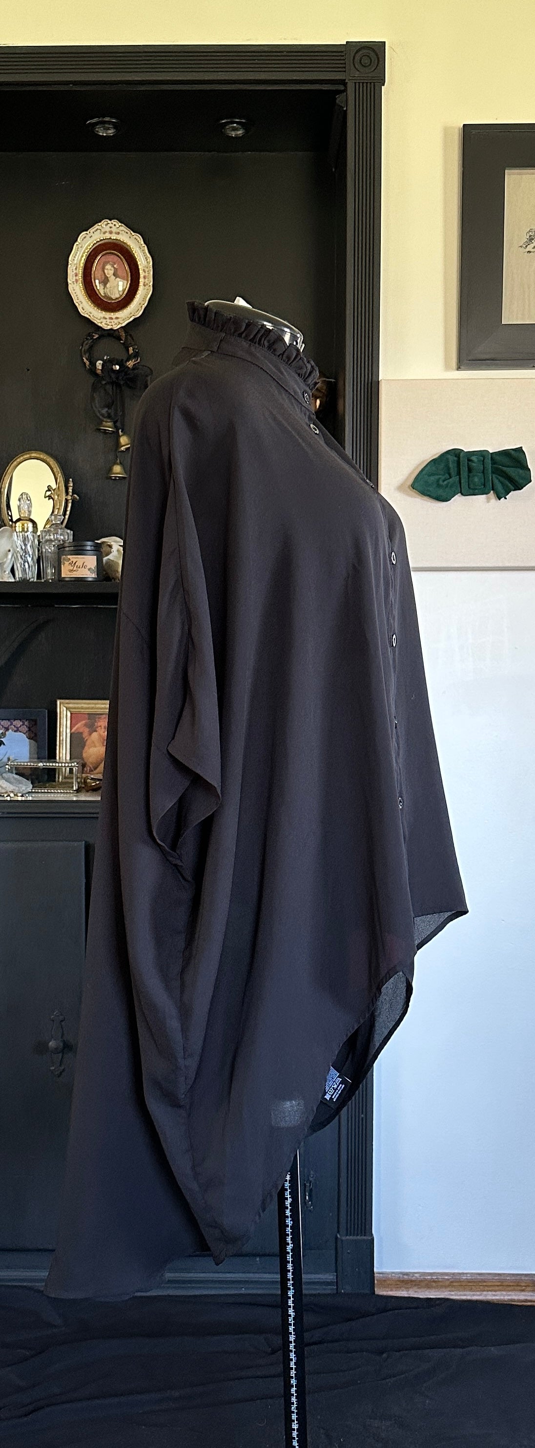 Killstar Ruffle Neck Chiffon Tunic L