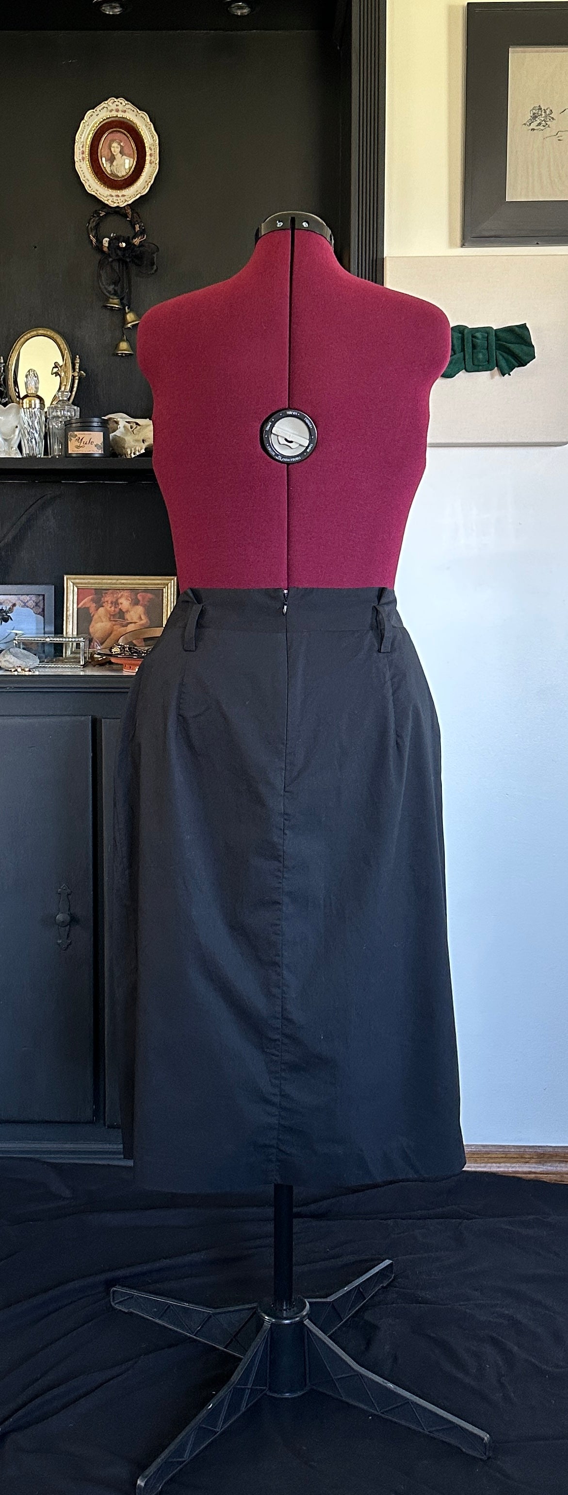 Corporate Goth Button Wrap Skirt 1X