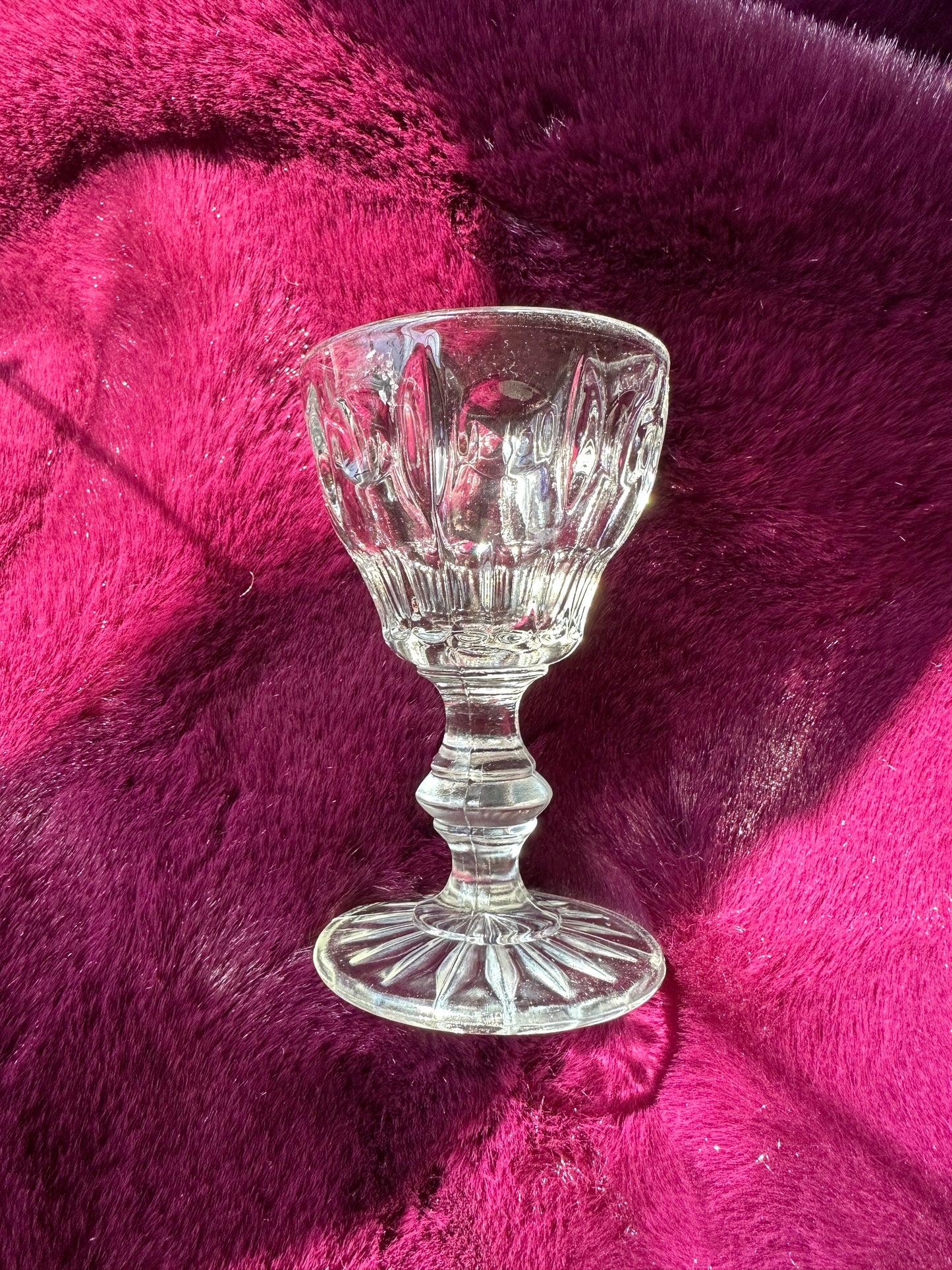 Glass Baroque Revival Cordial Goblet