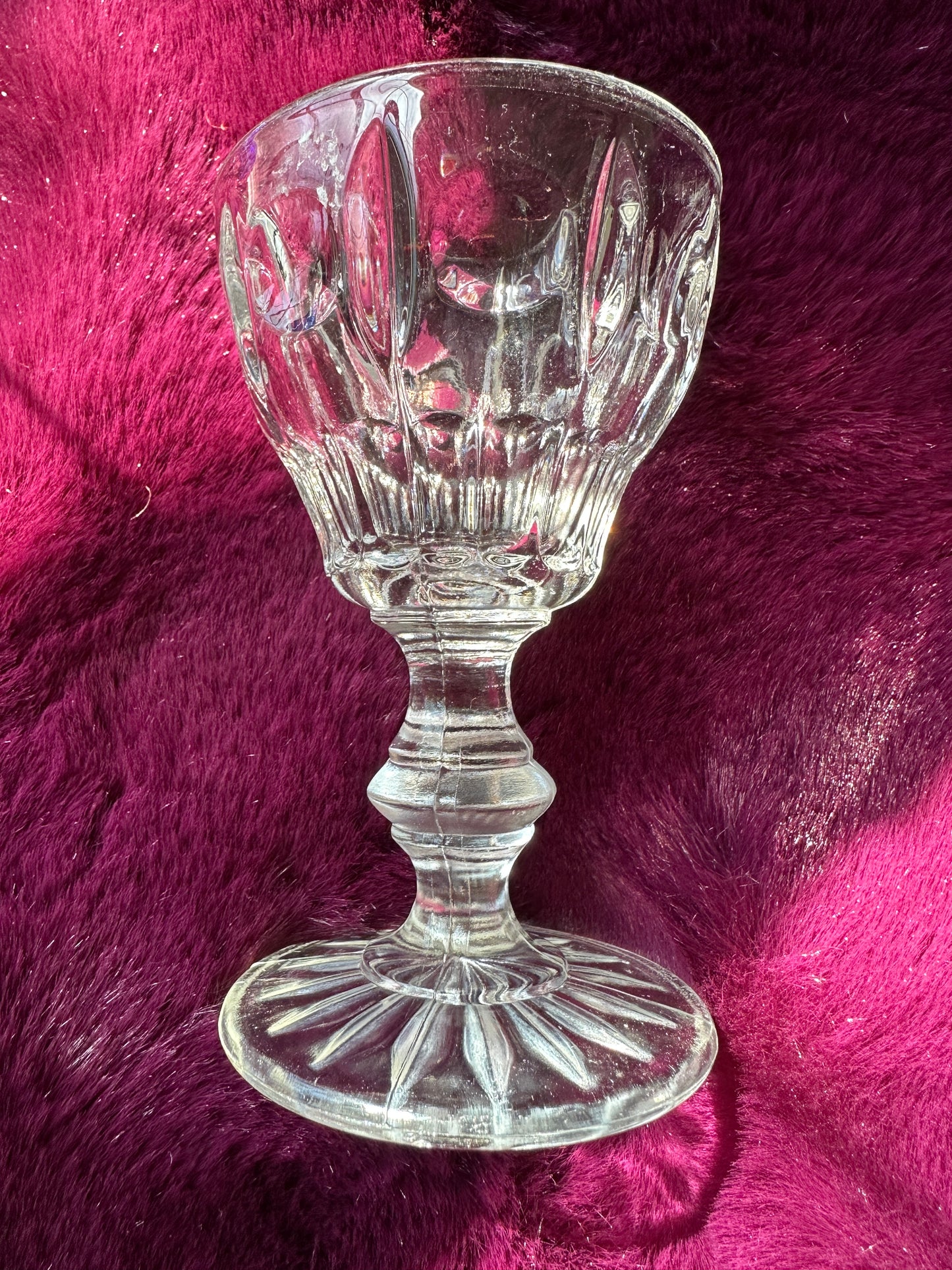 Glass Baroque Revival Cordial Goblet