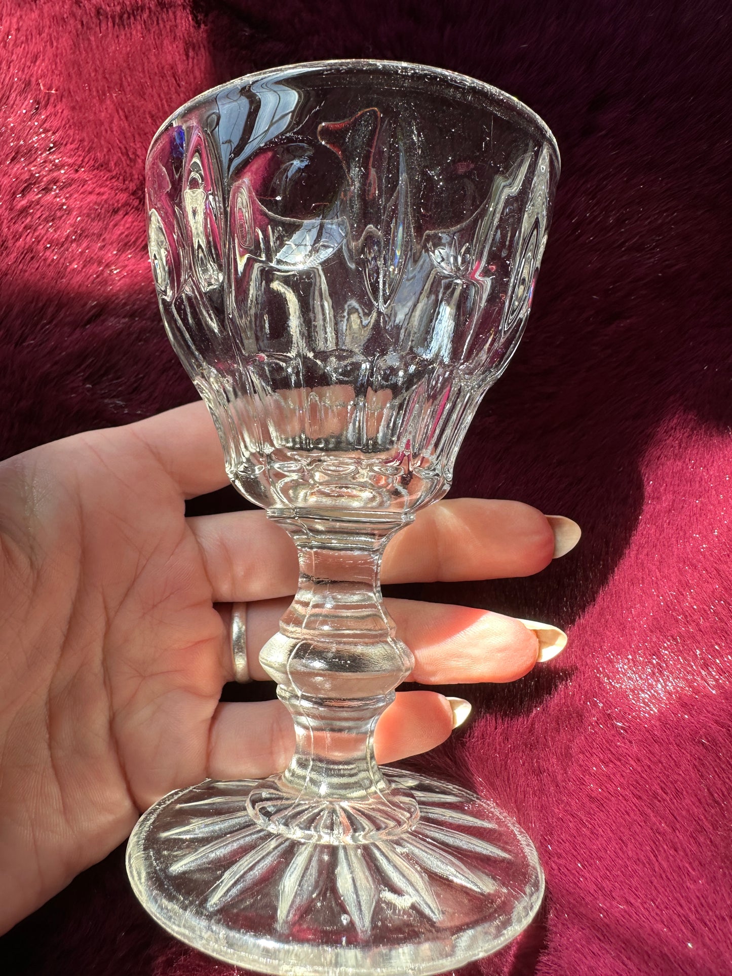 Glass Baroque Revival Cordial Goblet