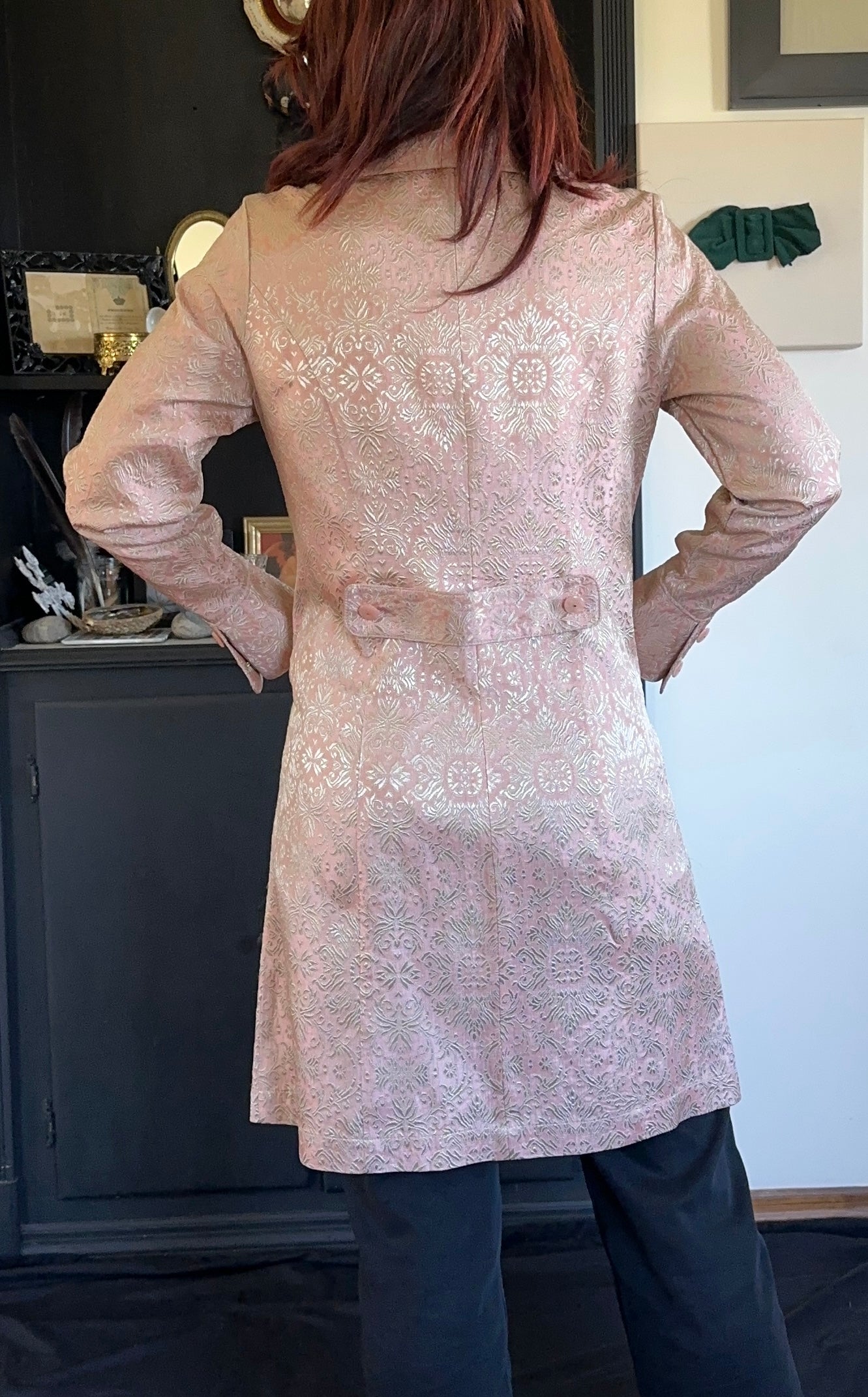 Vintage 80s Brocade Pirate Jacket S/M