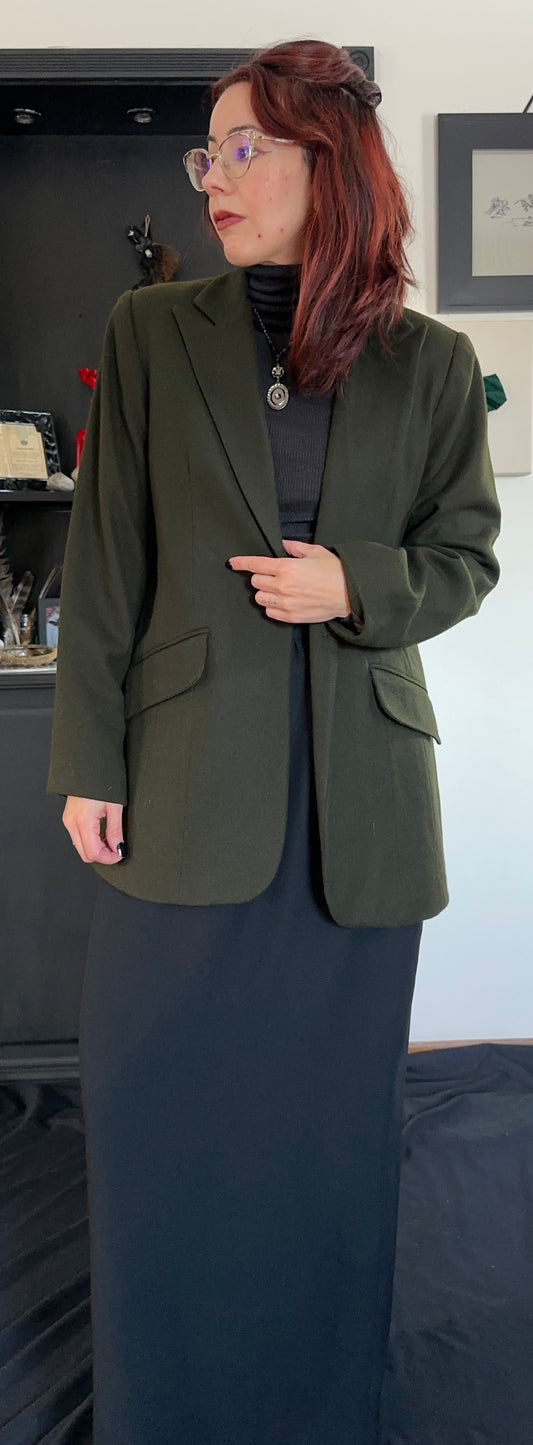 Vintage Single Button Wool Blazer S-M