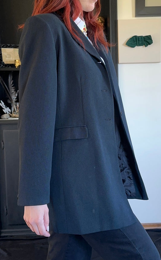 Vintage Corporate Goth Boxy Blazer L