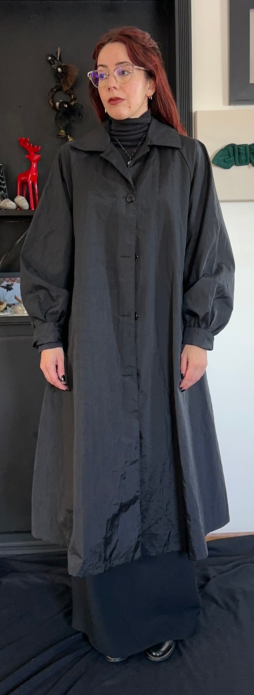 Vintage Trench Car Coat S-M