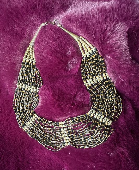 Vintage Beaded Collar Necklace