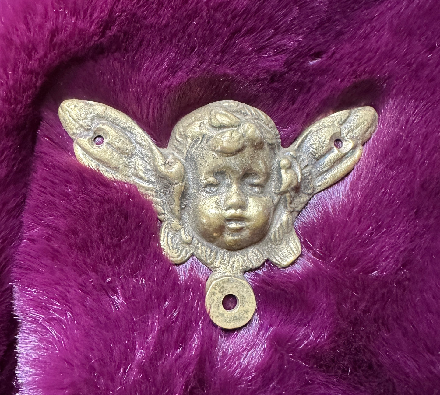 Brass Romantic Goth Wall Angel