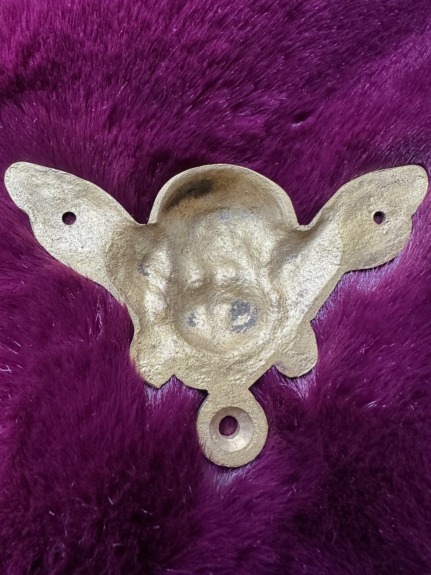 Brass Romantic Goth Wall Angel