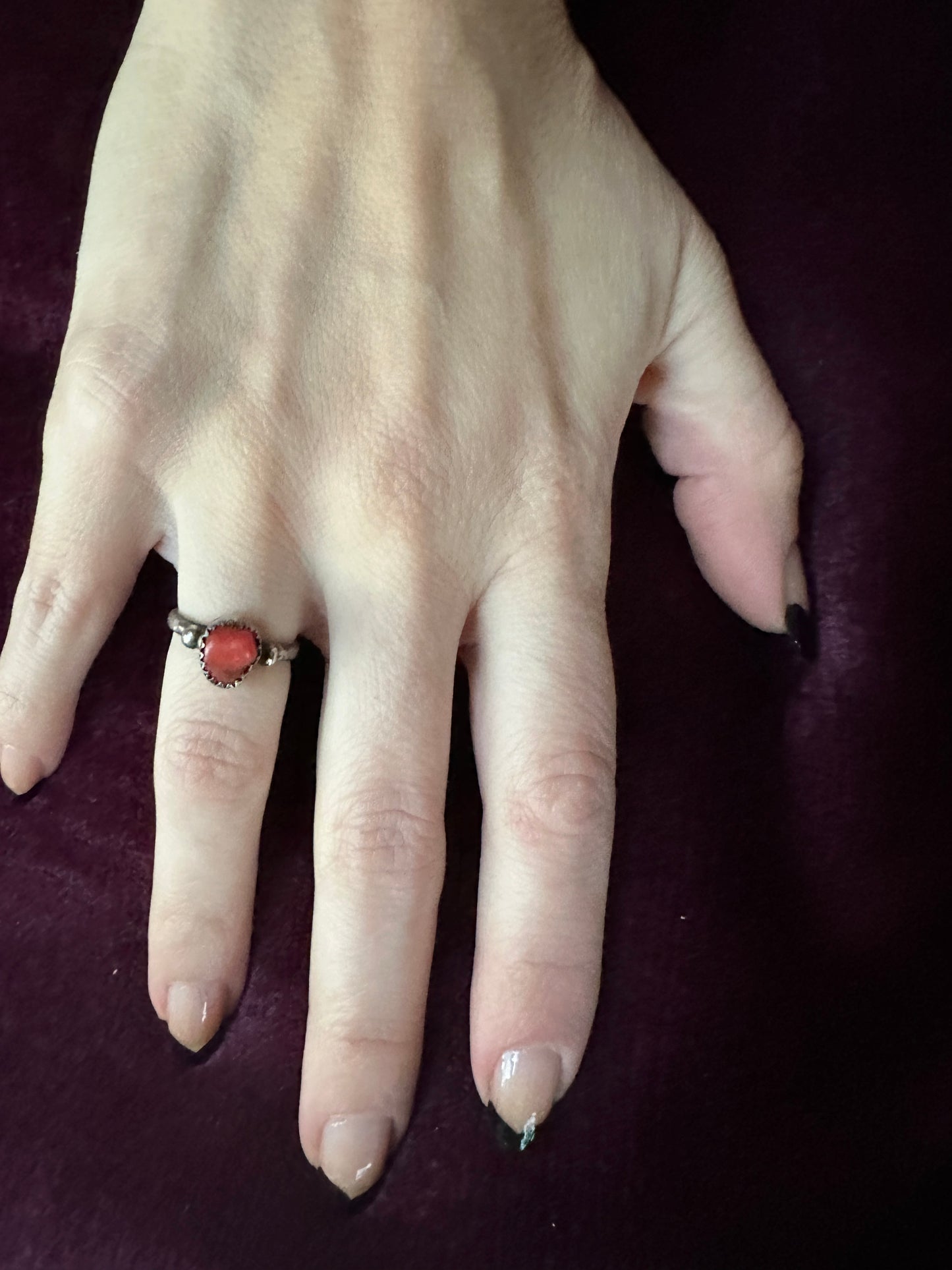 Silver Carnelian Ring SZ 4.5