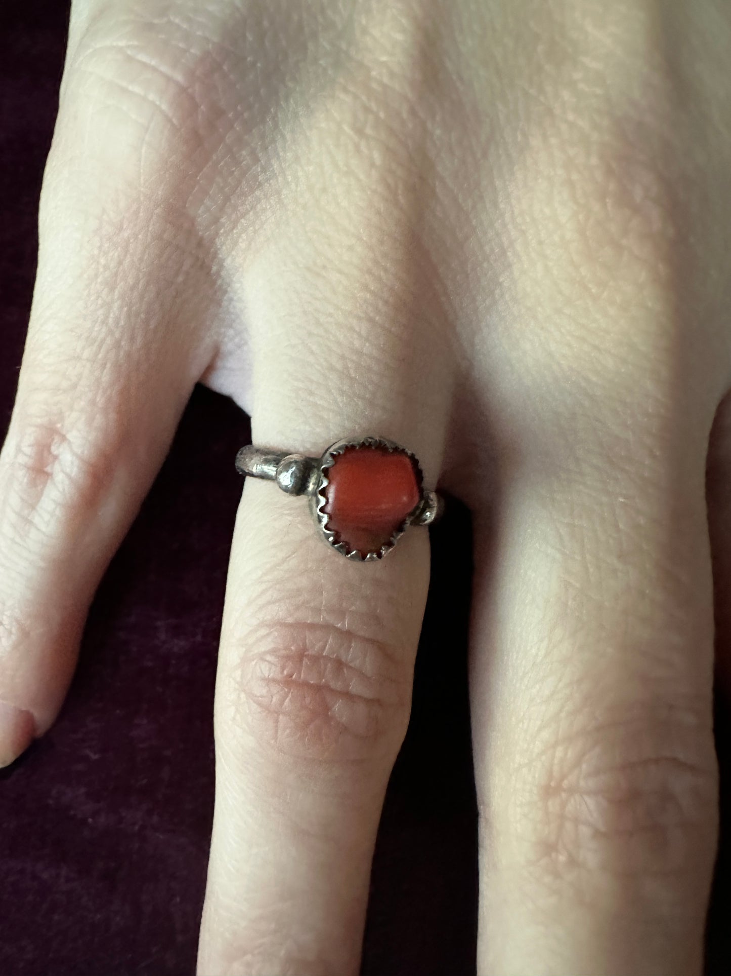 Silver Carnelian Ring SZ 4.5