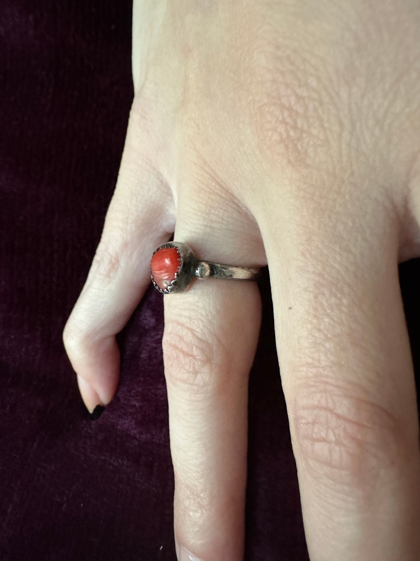 Silver Carnelian Ring SZ 4.5