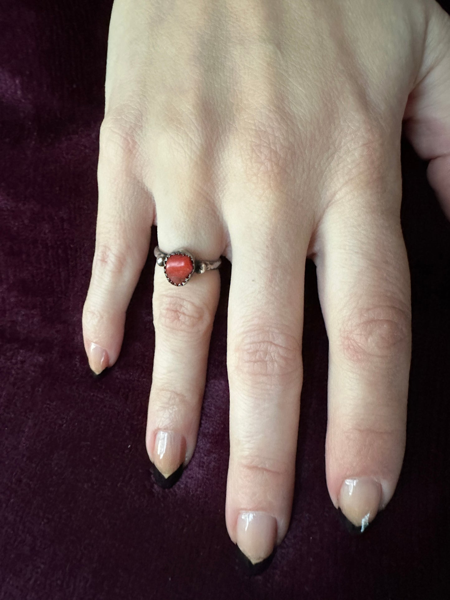 Silver Carnelian Ring SZ 4.5
