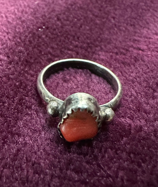 Silver Carnelian Ring SZ 4.5