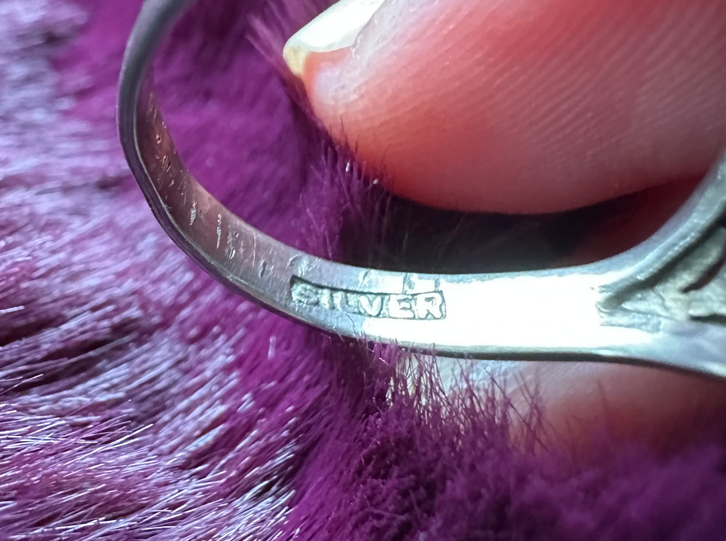 Vintage Silver Gothic Intaglio Ring SZ 6.5