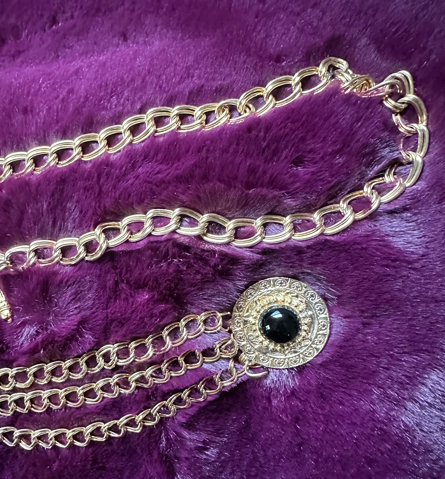 Renaissance Revival Medallion Chain Belt 40"