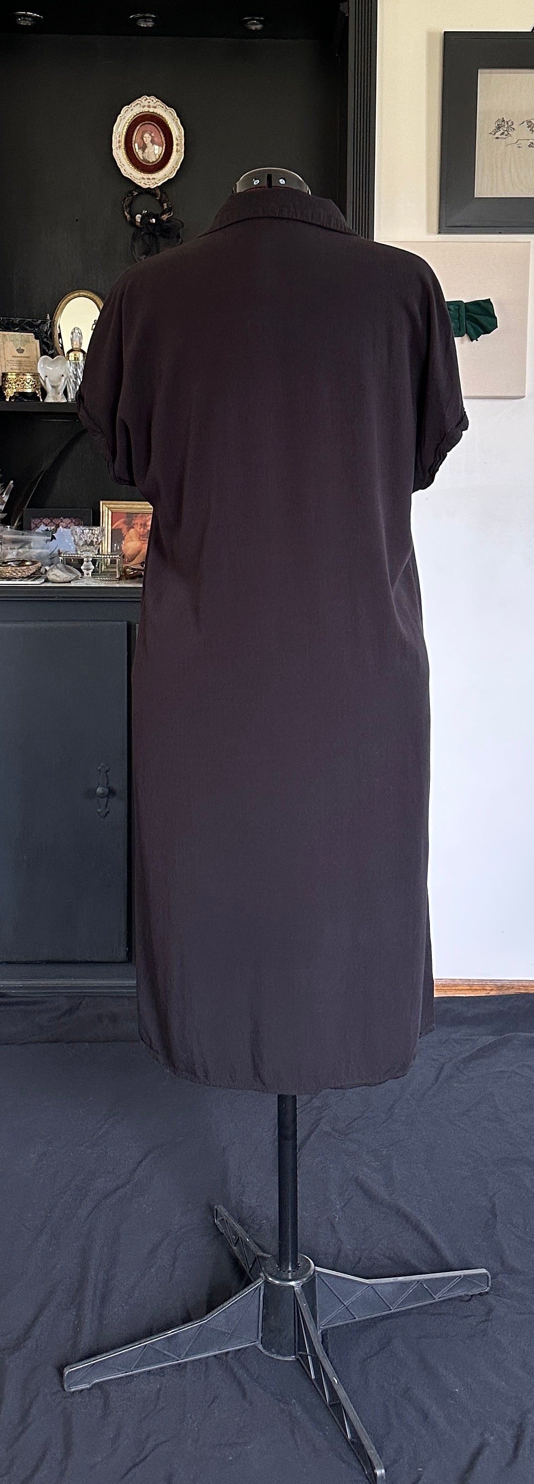 Corporate Goth Shirt Dress M
