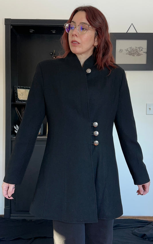 Vintage 90s Wool Riding Jacket M-L