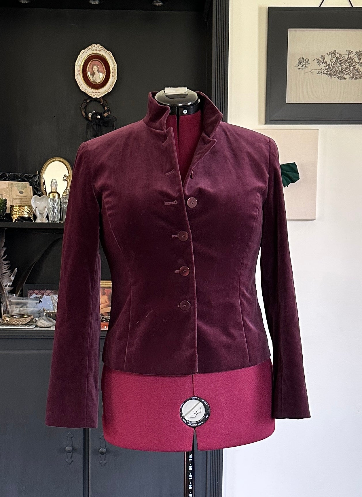 Plum Velvet Vampire Jacket M