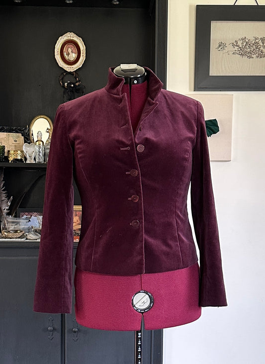 Plum Velvet Vampire Jacket M