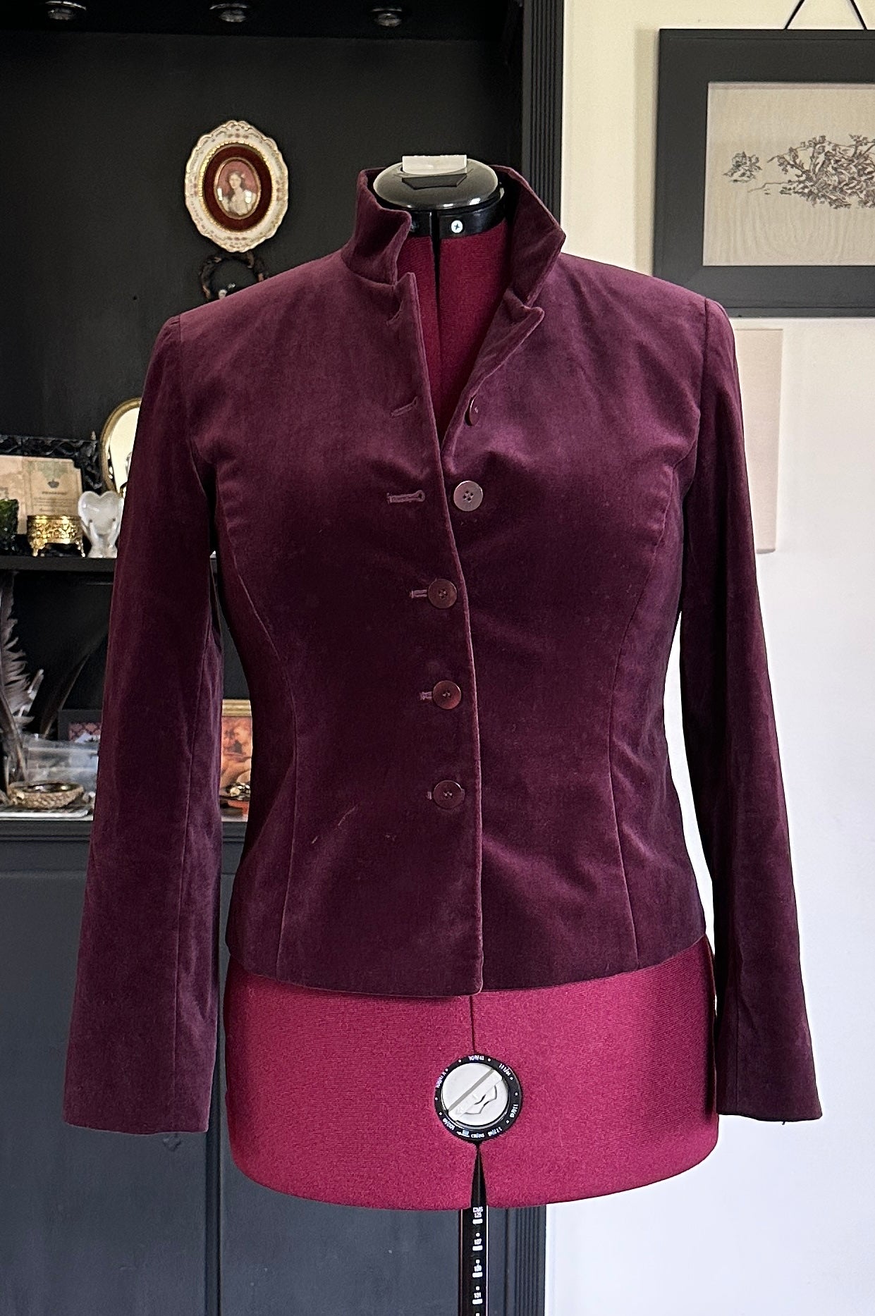 Plum Velvet Vampire Jacket M