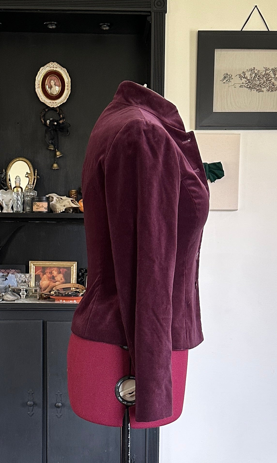 Plum Velvet Vampire Jacket M
