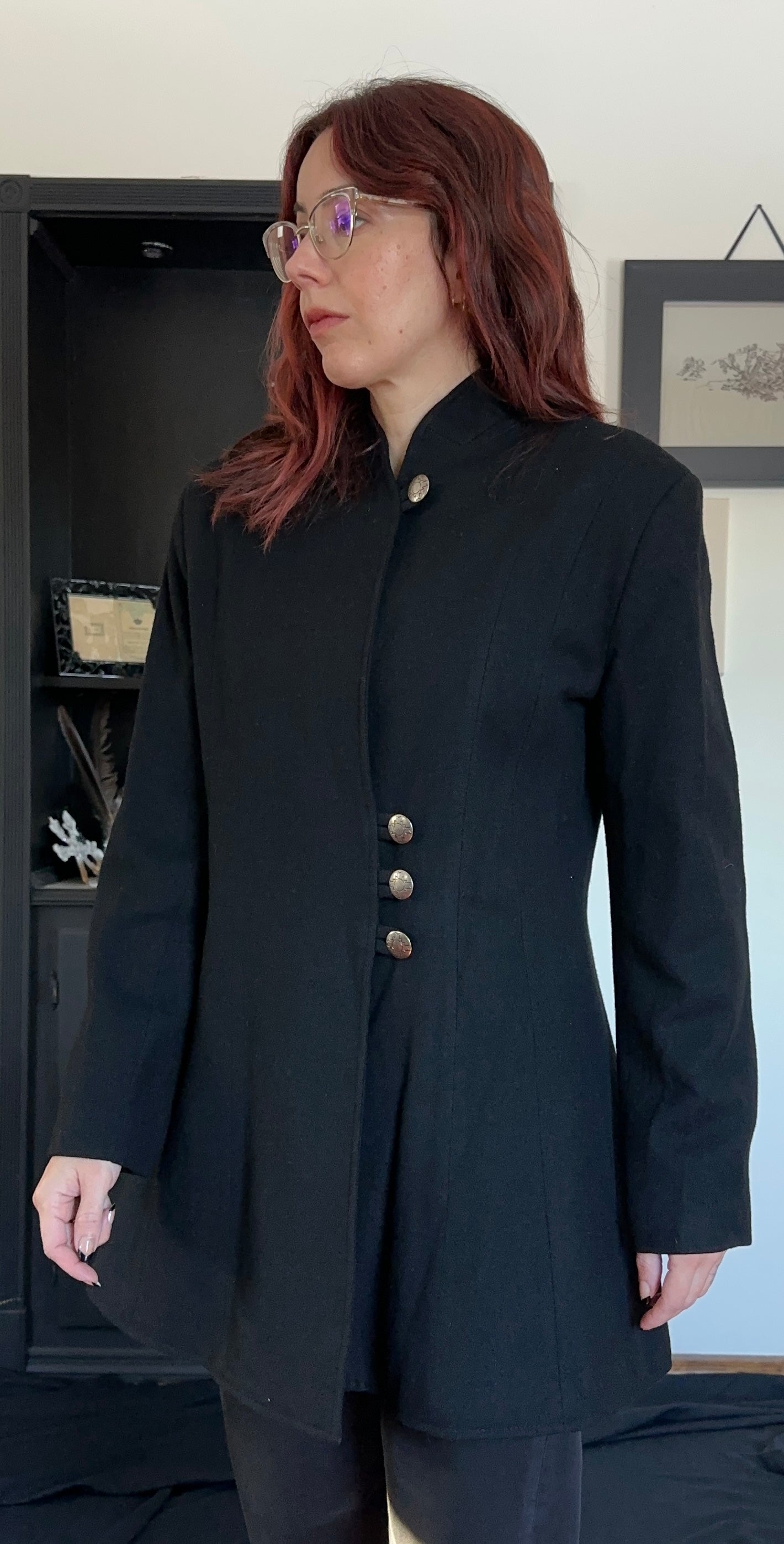 Vintage 90s Wool Riding Jacket M-L