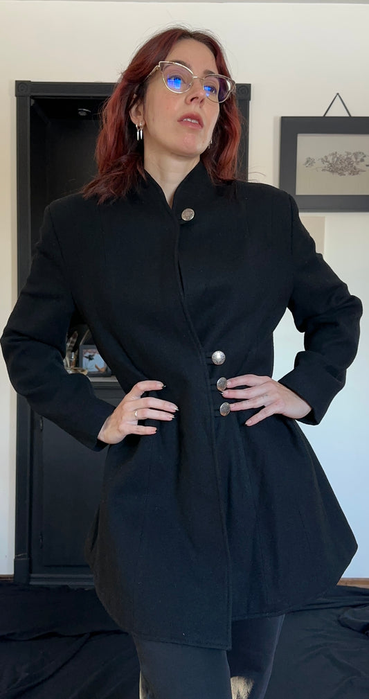 Vintage 90s Wool Riding Jacket M-L