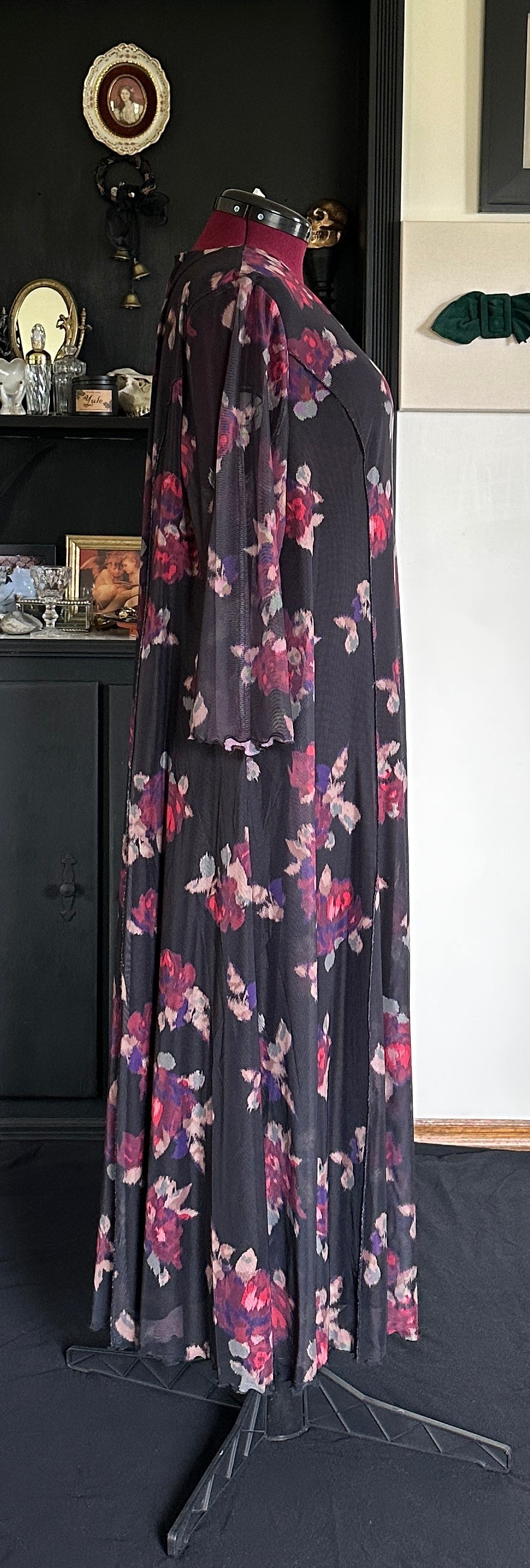 90s Mesh Floral Dress 2X