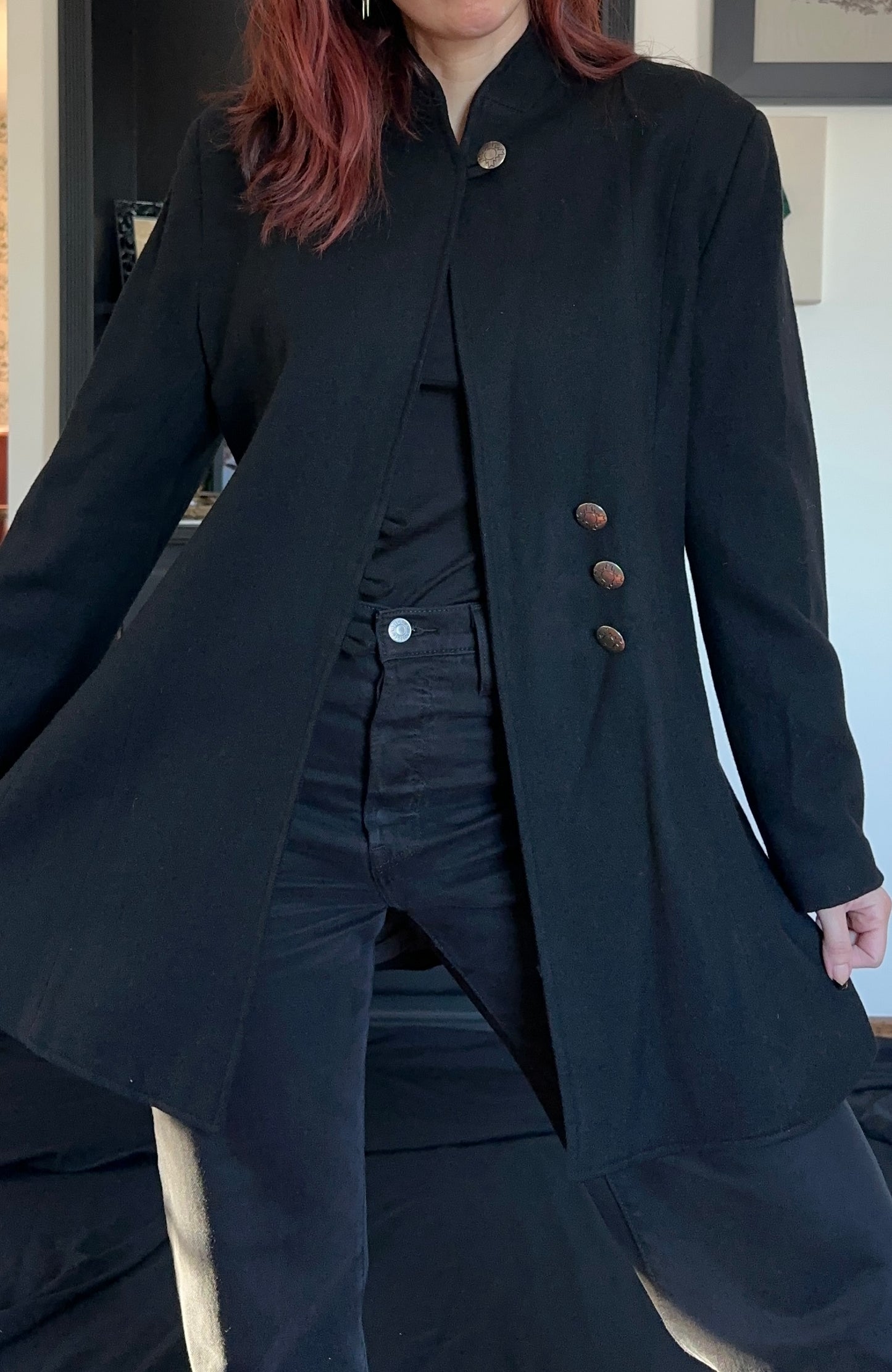 Vintage 90s Wool Riding Jacket M-L
